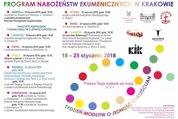 program krakowskiego tygodnia ekumenicznego